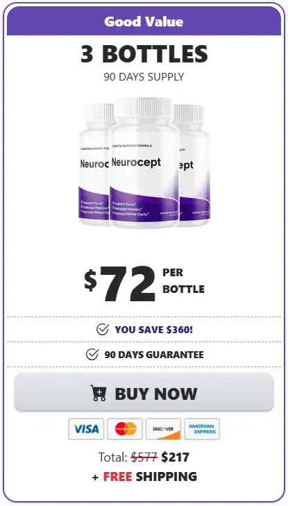 Neurocept 3 bottles offer